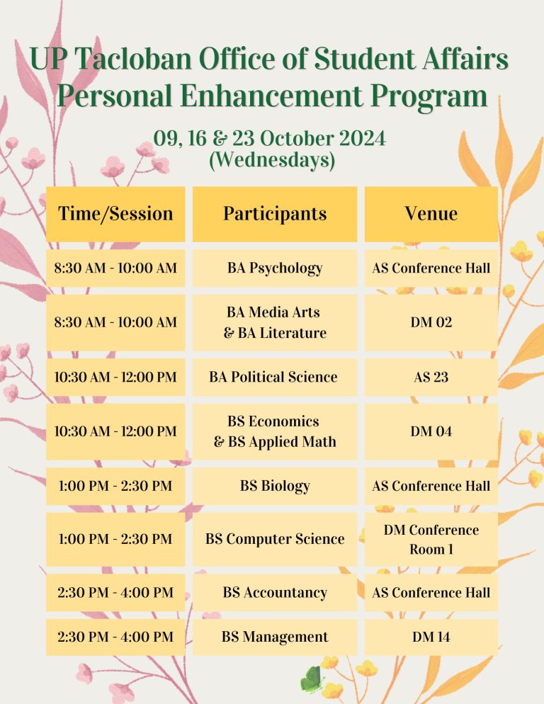 Personal Enhancement Program (PEP) 2024