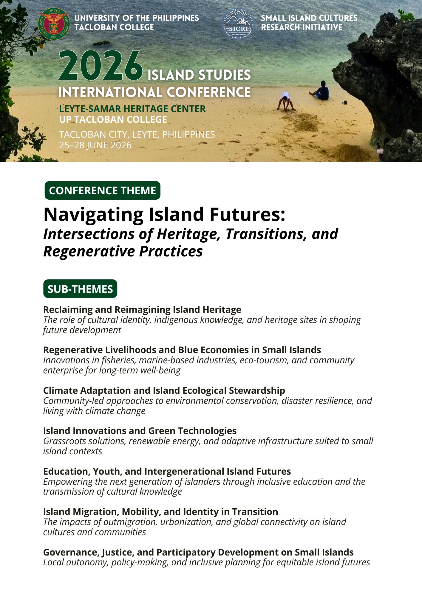 Call for Abstracts: 2026 Island Studies International Conference