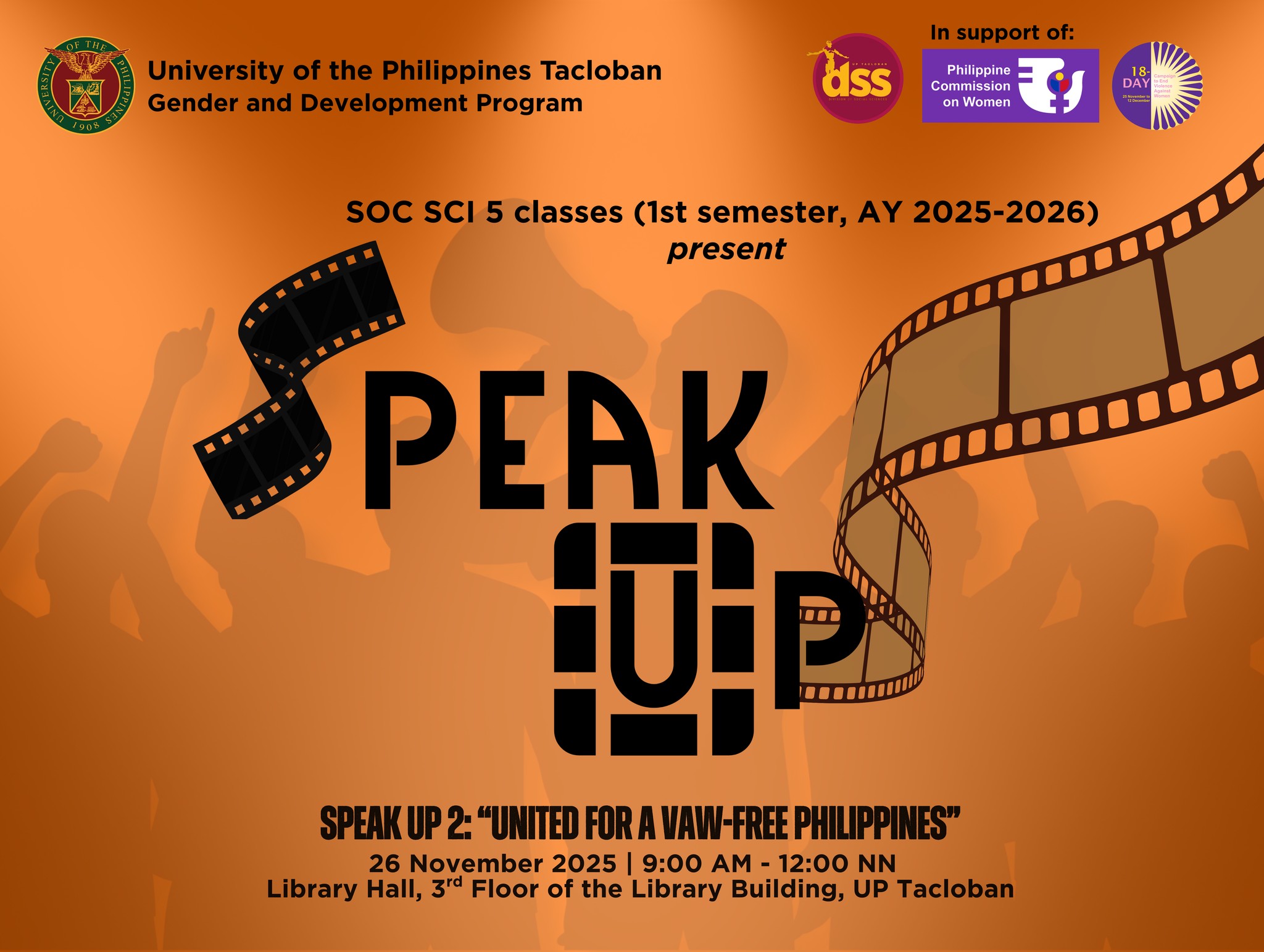 UP Tacloban joins the nationwide 18-Day Campaign to End Violence Against Women (VAW)