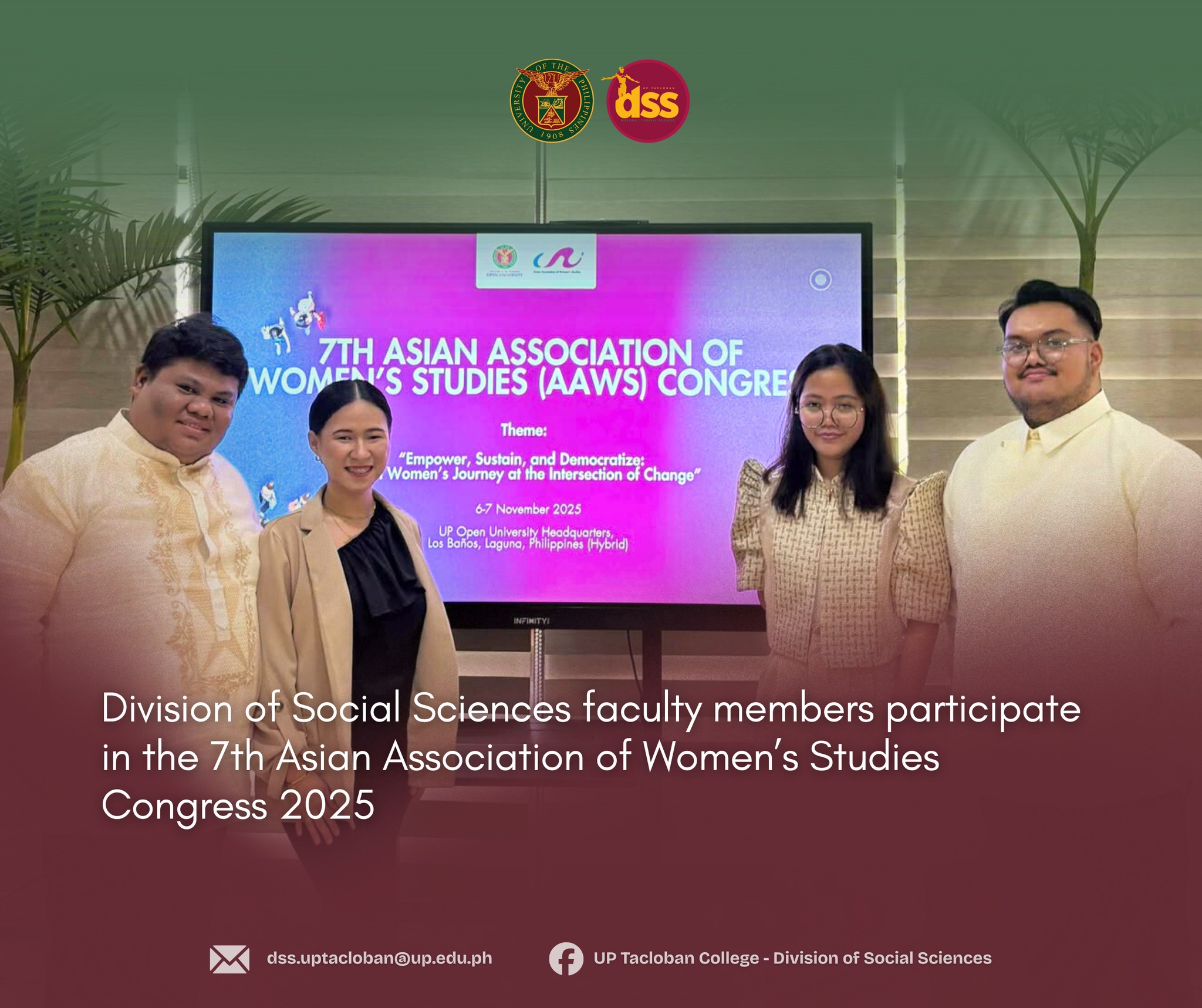 Division of Social Sciences faculty members participate in the 7th Asian Association of Women’s Studies Congress 2025