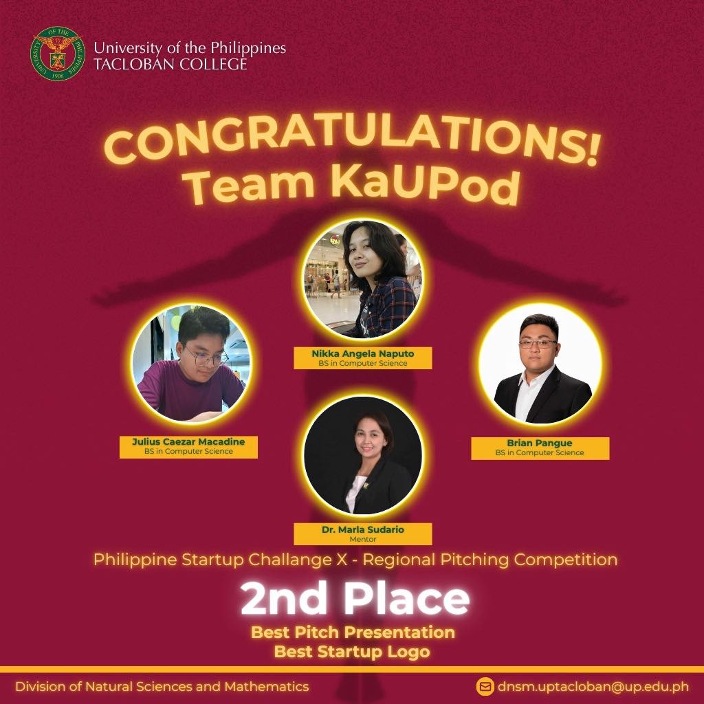 UP Tacloban students win silver and bronze in regional startup competition